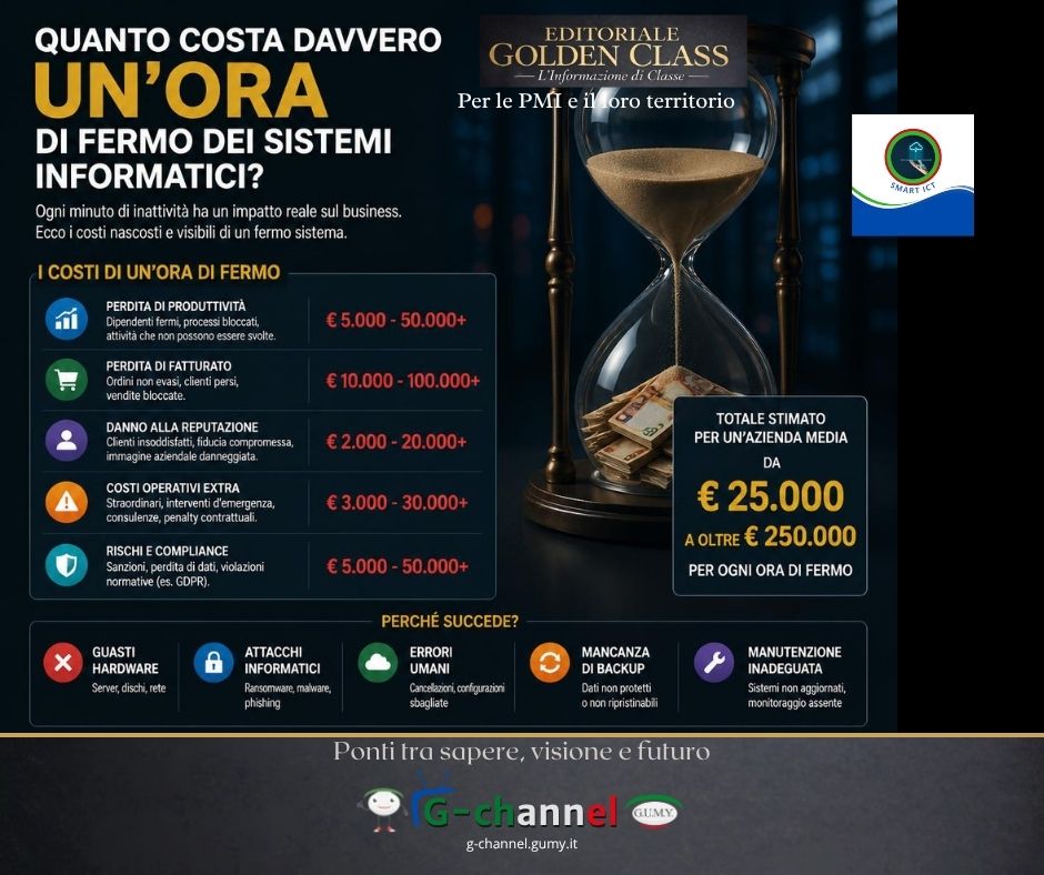 Quanto costa davvero un'ora di fermo dei sistemi informatici?
