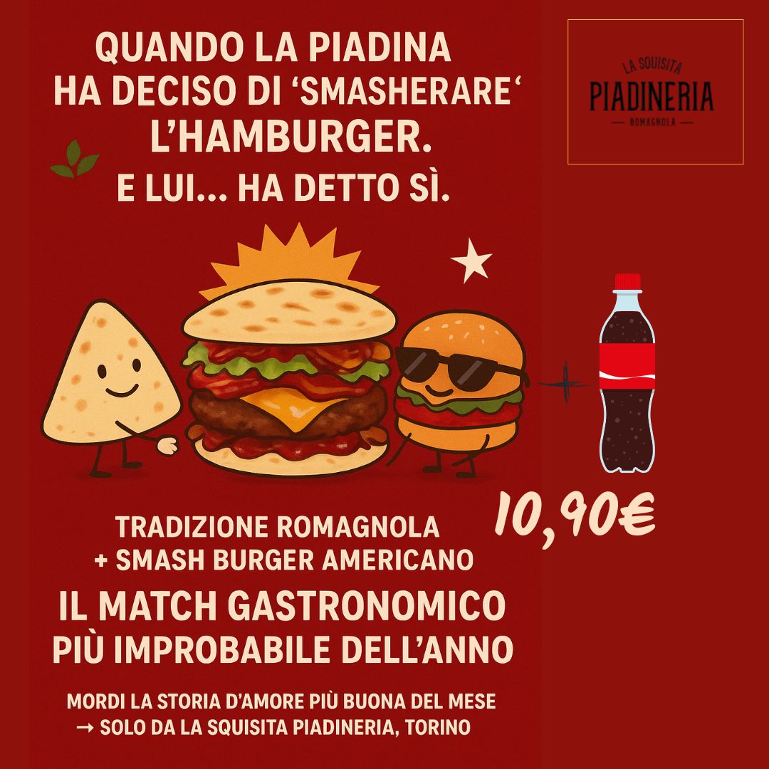 Quando la Romagna incontra l’America: nasce la Piadina Smash Burger