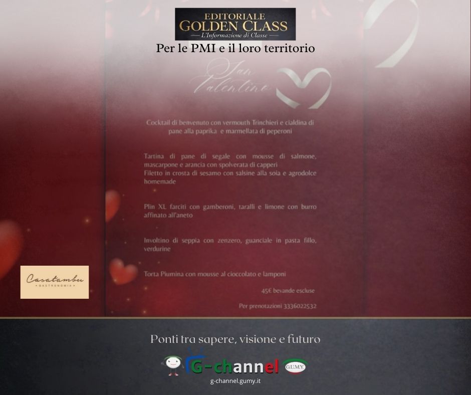 Casatambu celebra San Valentino con un menu d’autore