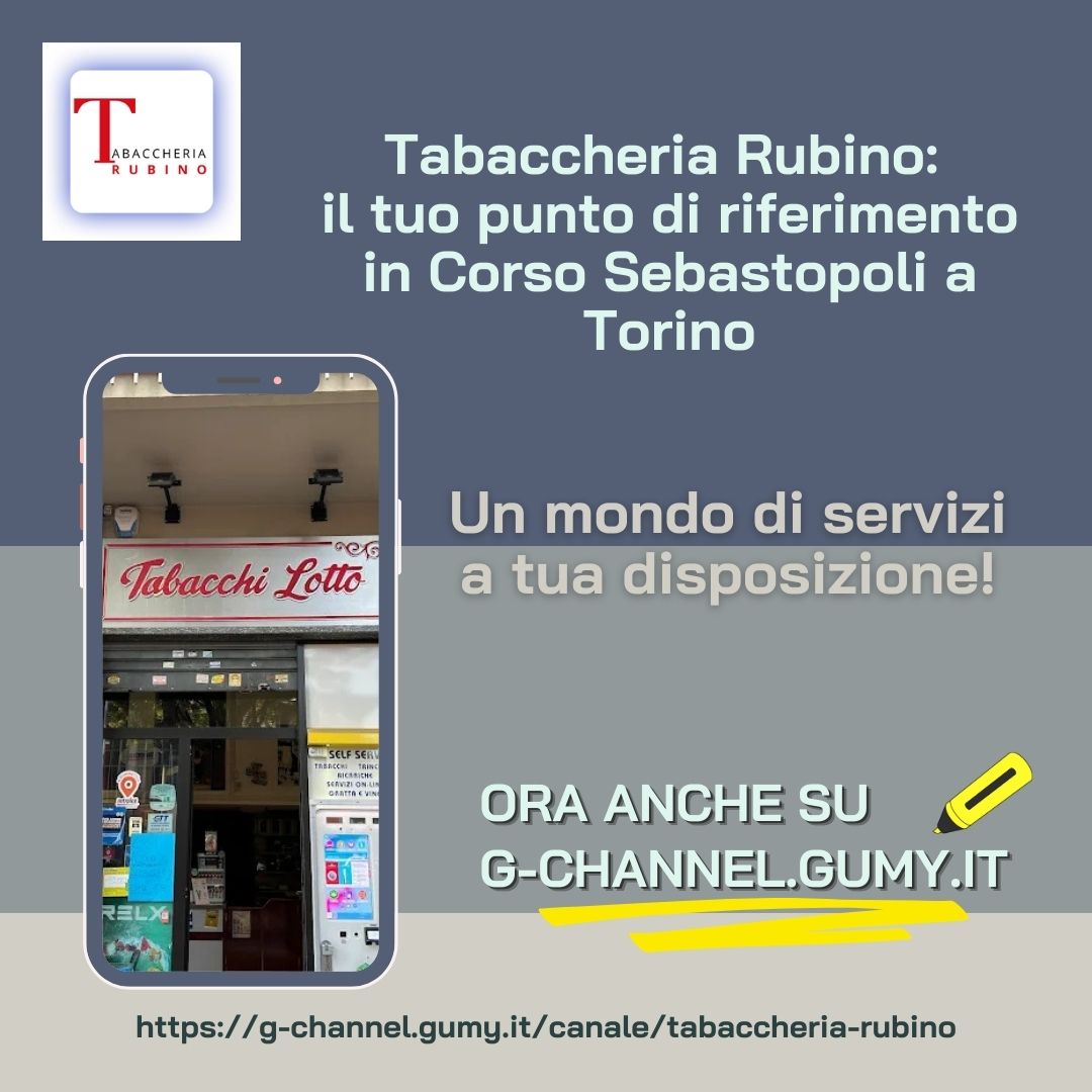Tabaccheria Rubino Torino – Servizi e cortesia in Corso Sebastopoli